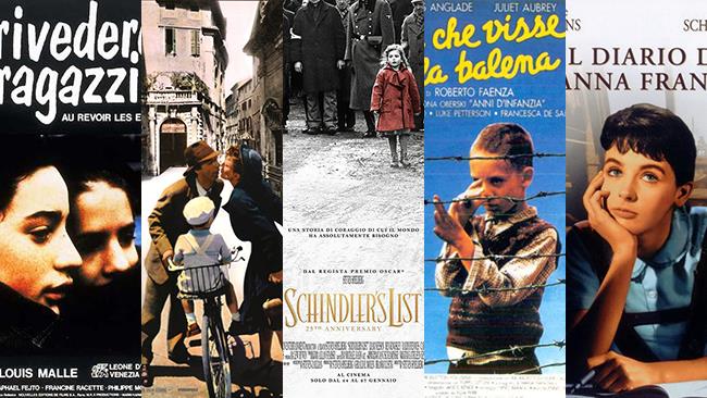 10 film per ragazzi per il Giorno della Memoria Arrivederci ragazzi, La vita è bella, Schindler's List, Jona che visse nella balena, Il diario