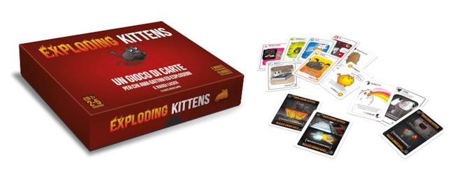 Exploding Kittens La scatola e le carte di Exploding Kittens