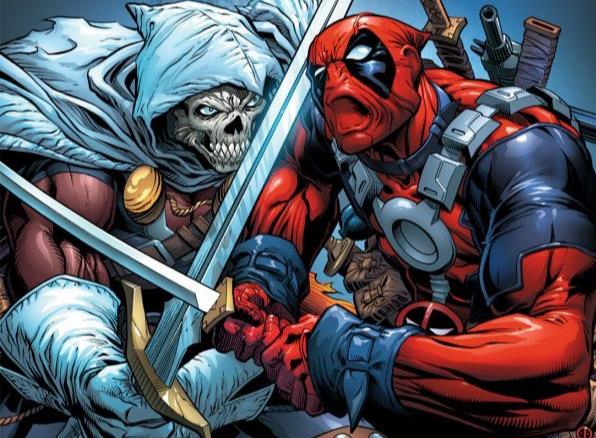 Taskmaster in uno dei suoi tanti incontri/scontri con Deadpool Dettaglio della cover di Cable & Deadpool #36