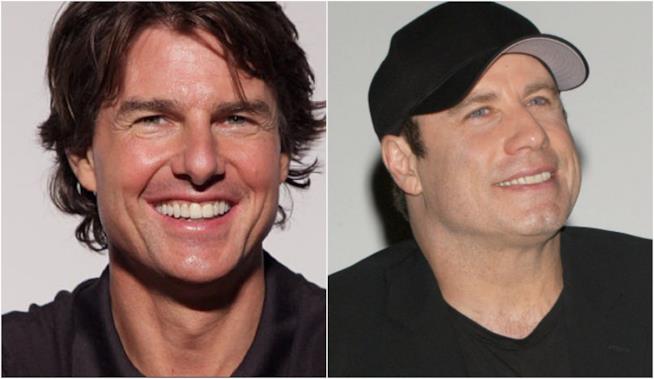 Cruise vs Travolta per Scientology Collage tra Tom Cruise e John Travolta