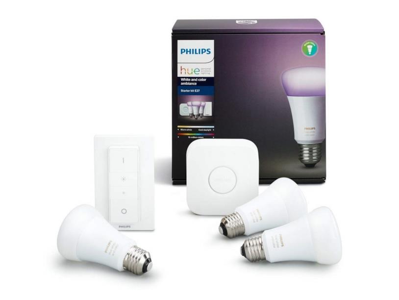 Philips ha sposta la domotica con la linea di lampadine Hue Immagine stampa di Philips Hue White and Color Ambiance Starter Kit