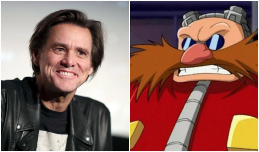 Jim Carrey nel film Sonic? Collage tra Carrey ed Eggman