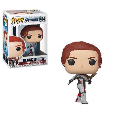 I Funko Pop! di Avengers: Endgame Vedova Nera con la tuta bianca e i capelli rossi in versione Funko Pop!