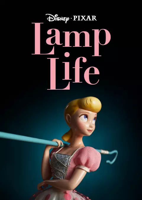 Il poster di Lamp Life Bo Peep al centro della locandina di Lamp Life