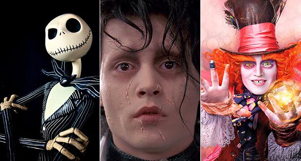 Tim Burton e i migliori film Collage dei personaggi dei film di Tim Burton