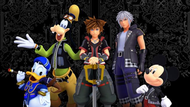 Kingdom Hearts III potrebbe arrivare su Switch e altre piattaforme I protagonisti di Kingdom Hearts III in un'immagine pubblicitaria
