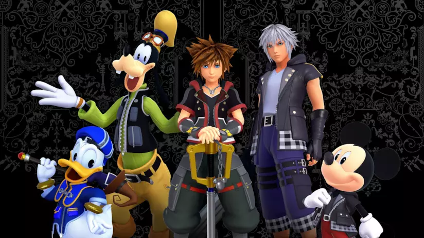 Kingdom Hearts III potrebbe arrivare su Switch e altre piattaforme I protagonisti di Kingdom Hearts III in un'immagine pubblicitaria