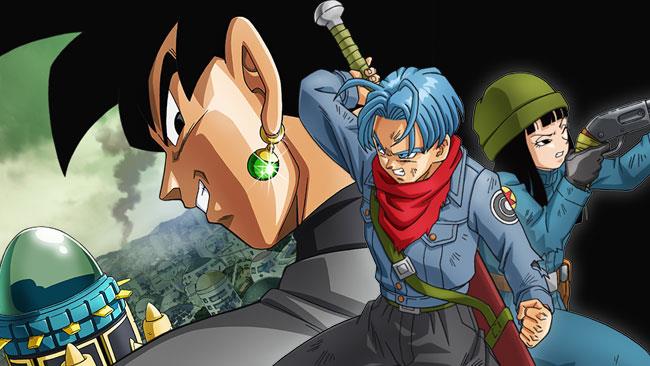 Black Goku appare nel promo dell'episodio 47 di Dragon Ball Super Black Goku, Trunks e Mai in Dragon Ball Super
