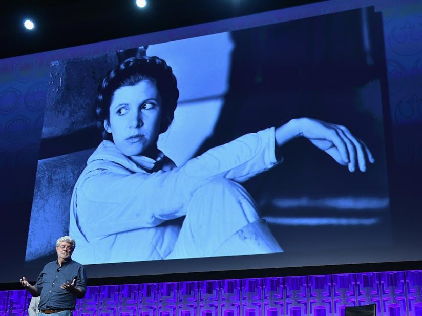 Il tributo a Carrie Fisher durante la Star Wars Celebration 2017 Un'immagine del panel di apertura della Star Wars Celebration