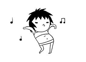 Sarah Andersen: dancing GIF Sarah Andersen danzante in una GIF