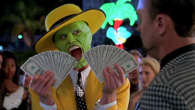 Mask in una scena del film The Mask - Da zero a mito Mask interpretato da Jim Carrey in una scena del film The Mask - Da zero a mito