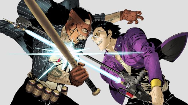 Nintendo Switch accoglie Travis Strikes Again: No More Heroes Un artwork ufficiale di Travis Strikes Again: No More Heroes