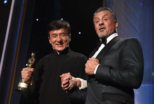 Chan e Stallone per la prima volta reciteranno insieme in un film Chan e Stallone alla cerimonia degli Oscar