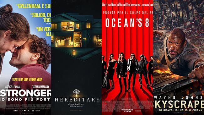 Un mese di cinema: i film in uscita a luglio 2018 I poster di Stronger - Io sono più forte, Hereditary, Ocean's8, Skyscraper