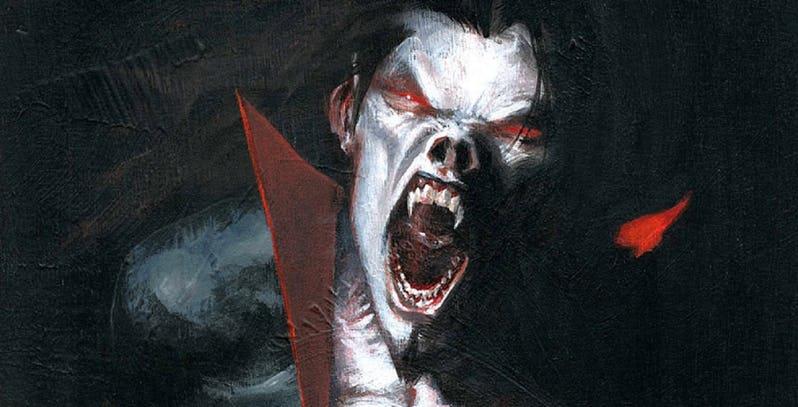 Un'illustrazione di Morbius a cura di Gabriele Dell'otto
