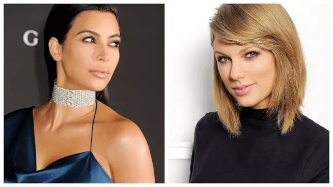 Kim Kardashian critica le amiche di Taylor Swift Primo piano di Kim Kardashian e Taylor Swift