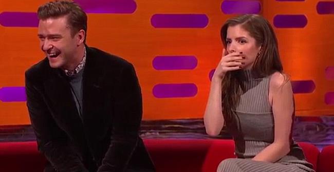 Anna Kendrick e Justin Timberlake Anna Kendrick e Justin Timberlake dopo avere ascoltato la storia di Robbie Williams
