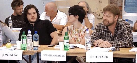 Kit Harington, Lena Headey e Sean Bean Kit Harington, Lena Headey e Sean Bean al tempo della prima stagione di GoT