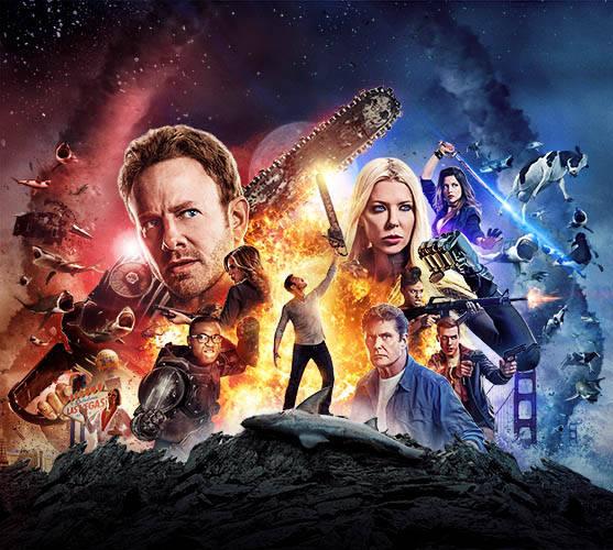 Iniziano in Bulgaria le riprese di Sharknado 5, nuovo capitolo della folle saga Asylum. L'intero cast del film ritratto nel poster ufficiale di Sharknado 4