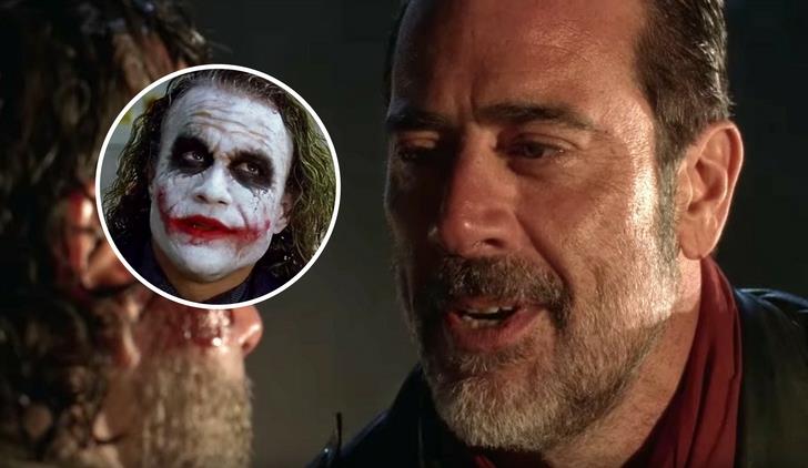 Negan è come Joker, parola di Norman Reedus Negan in una scena iconica di The Walking Dead 6 affiancato al Joker di Batman