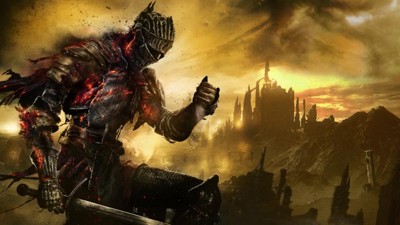 Dark Souls III si espande con il DLC Ashes of Ariandel Un guerriero di fuoco impugna la sua spada nella cover art di Dark Souls III