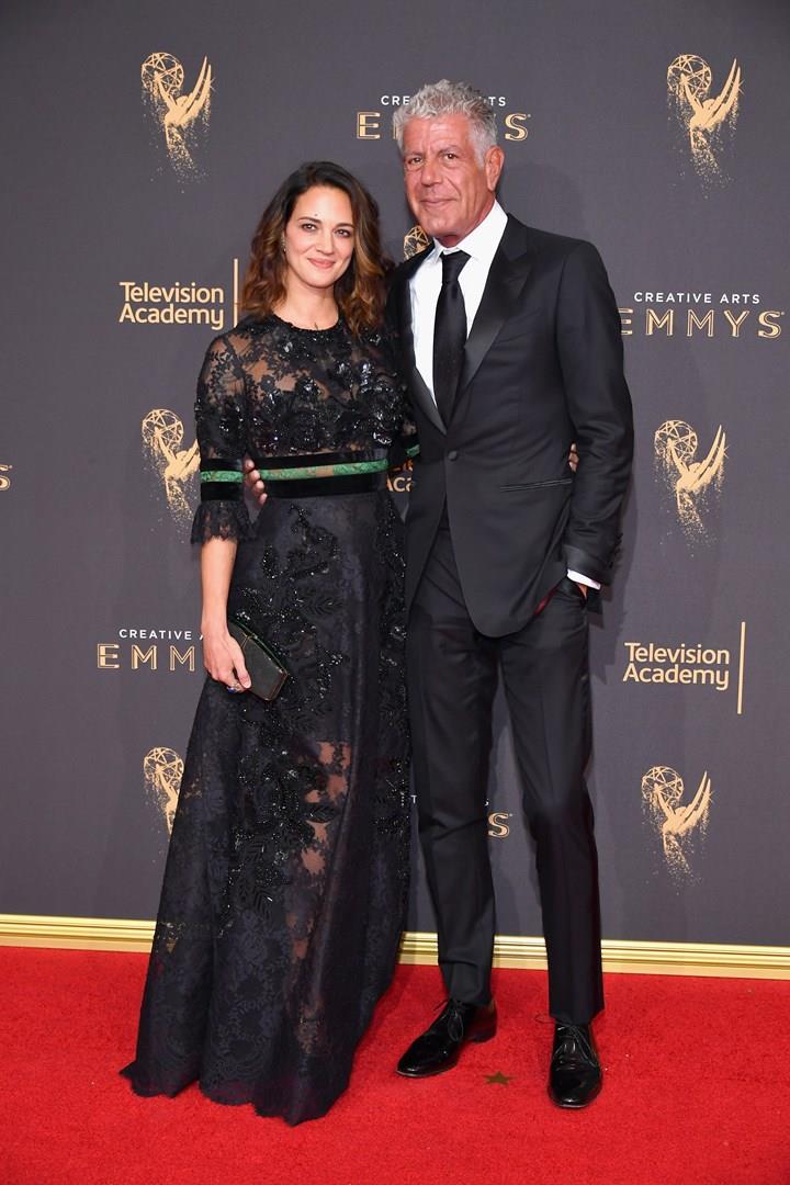 Anthony Bourdain e Asia Argento Anthony Bourdain e Asia Argento agli Emmy