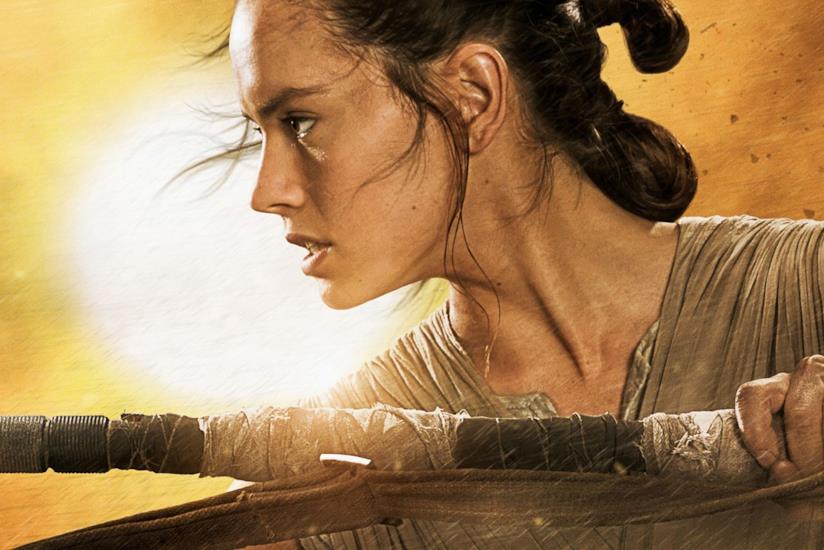 Il passaggio di Rey al lato oscuro è un'ipotesi concreta Rey in un'immagine promozionale di Star Wars