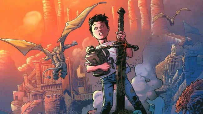 Birthright vol. 1 & 2, la recensione Mikey, il protagonista del fumetto, dalla copertina del primo volume