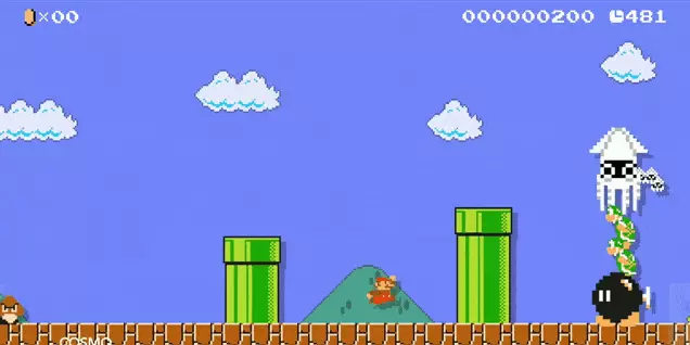 Annunciato un nuovo gioco da tavolo dedicato a Super Mario Mario in azione in un folle livello di Super Mario Maker