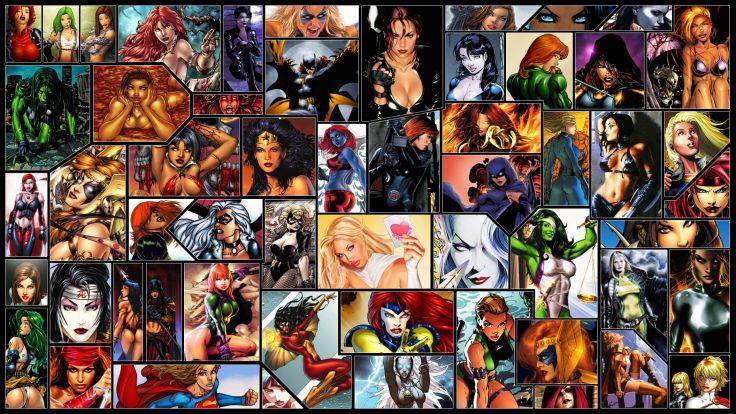 Tutte le eroine più cool del fumetto americano Un collage mozzafiato delle più iconiche protagoniste femminili del fumetto americano