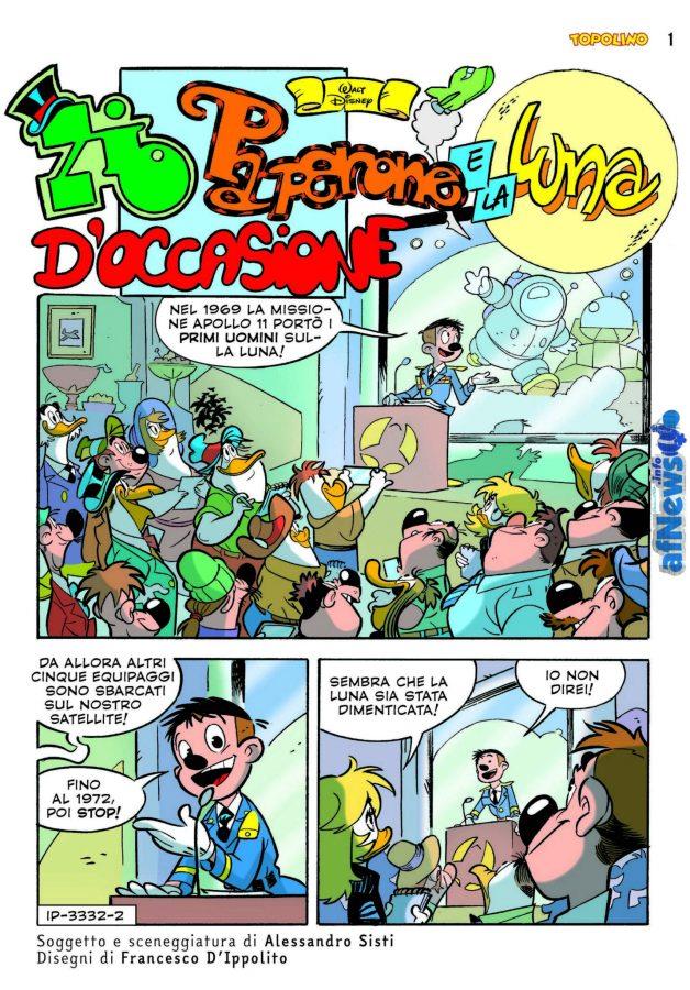 Zio Paperone e la Luna d'occasione Una pagina del prossimo numero di Topolino