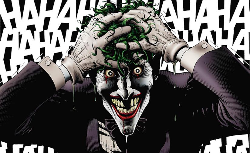 Il Joker: cosa devi sapere della nemesi di Batman, dai fumetti al cinema Mezzobusto del Joker con le mani tra i capelli sullo sfondo di una folle risata