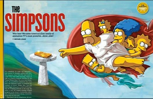I Simpson su TV Guide Magazine I Simpson sono la serie TV più potente di sempre