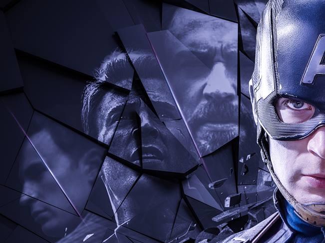 Capitan America nel poster a lui dedicato di Avengers: Endgame Poster di Avengers: Endgame dedicato a Capitan America