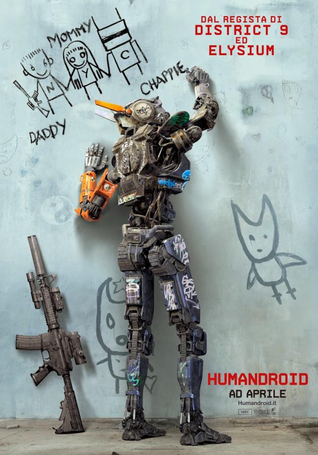 La loncadina di Humandroid Chappie nella copertina di Humandroid