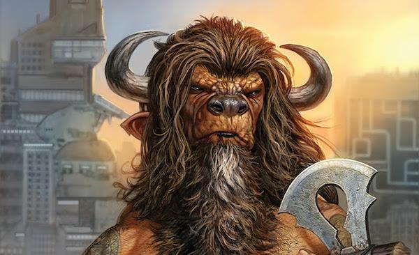 L'illustrazione di uno dei personaggi di American Gods Uno degli dei presenti in American Gods