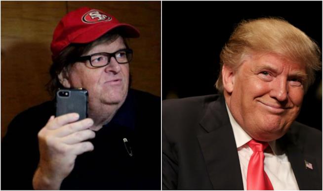 Michael Moore: documentario su Donald Trump Collage Michael Moore e Donald Trump