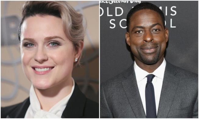 Evan Rachel Wood e Sterling K. Brown in Frozen 2 Evan Rachel Wood e Sterling K. Brown in un collage