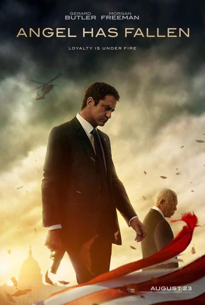 Poster del nuovo film Angel Has Fallen Gerard Butler e Morgan Freeman nel poster di Angel Has Fallen