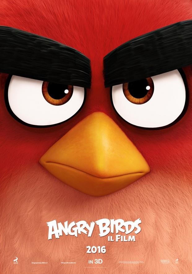 Poster italiano di Angry Birds Red sarà il protagonista principale del film di Angry Birds