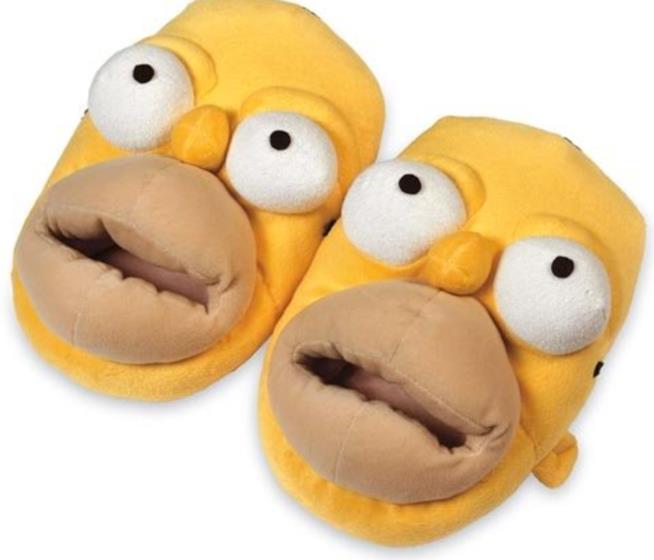 Pantofole di Homer Simpson Le pantofole con la faccia di Homer Simpson