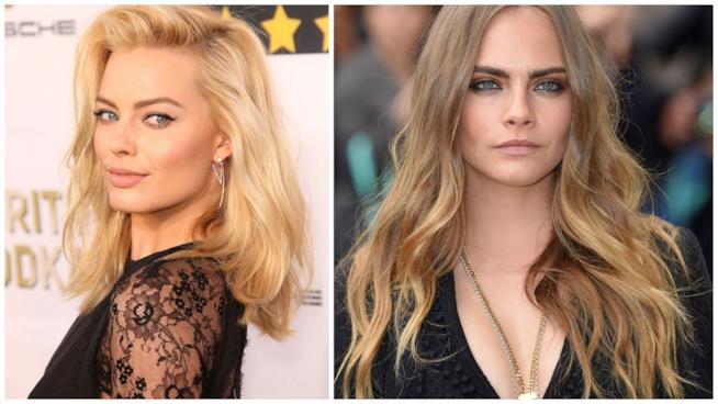 Margot Robbie ha fatto un tatuaggio a Cara Delevingne Primo piano di Margot Robbie e Cara Delevingne