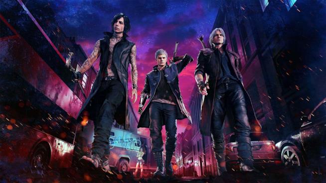 Devil May Cry 5 avrà contenuti per adulti, dalla violenza alle nudità I protagonisti di Devil May Cry 5, V, Nero e Dante