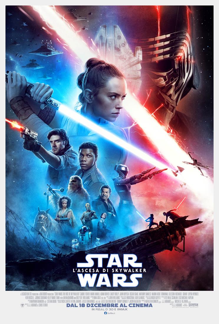 Il poster di Star Wars 9 e l'omaggio a Carrie Fisher Il poster di Star Wars 9 che presenta molti dei personaggi protagonisti.