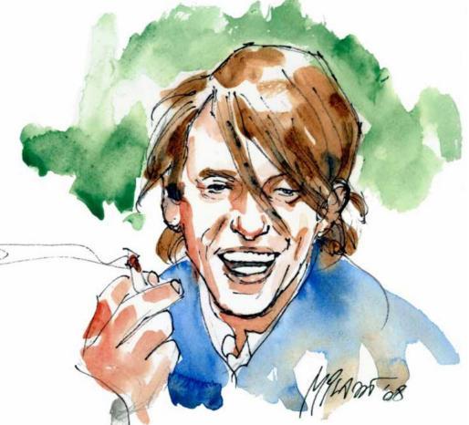 Un ritratto di De André di Ivo Mlazzo Faber secondo Ivo Milazzo