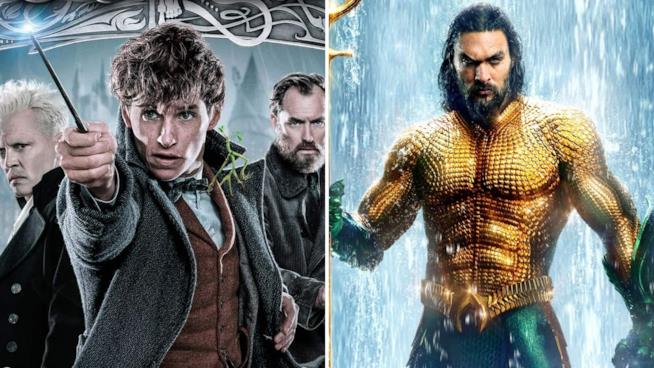Il Dolby Atmos arriva in Italia con i titoli Animali Fantastici: i Crimini di Grindelwald e Aquaman A sinistra Gellert Grindelwald, Newt Scamander e Albus Silente, a destra Aquaman