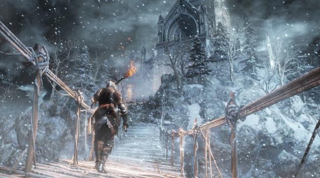 Il primo DLC di Dark Souls III in un lungo video di gameplay L'eroe di Dark Souls III vaga in una landa innevata nel DLC