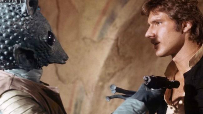 Han Solo e Greedo due rivali a confronto Greedo minaccia Han Solo su ordine di Jabba the Hutt