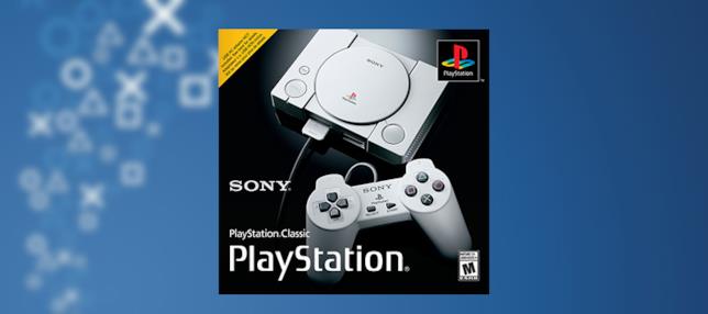 PlayStation Classic, la console di Sony con 20 giochi pre-caricati Immagine stampa della confezione di PlayStation Classic