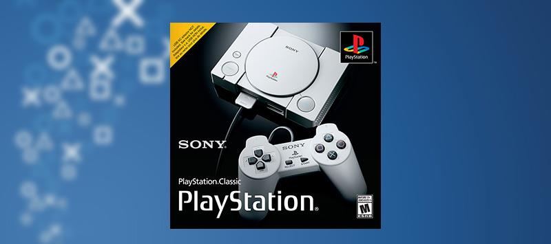 PlayStation Classic, la console di Sony con 20 giochi pre-caricati Immagine stampa della confezione di PlayStation Classic